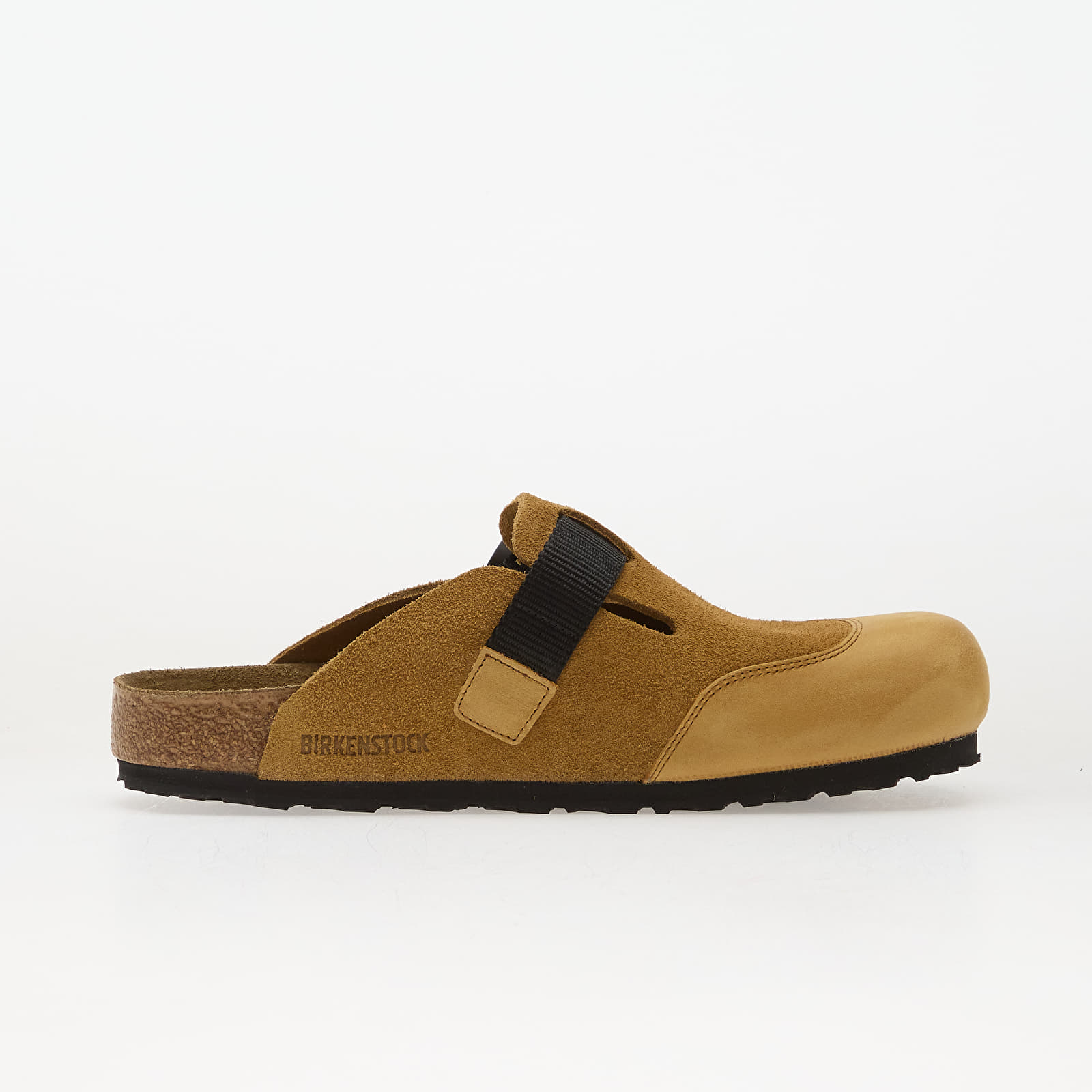 Scarpe uomo Birkenstock Boston Nova 2.0 Leather-Suede Unisex Cork Brown