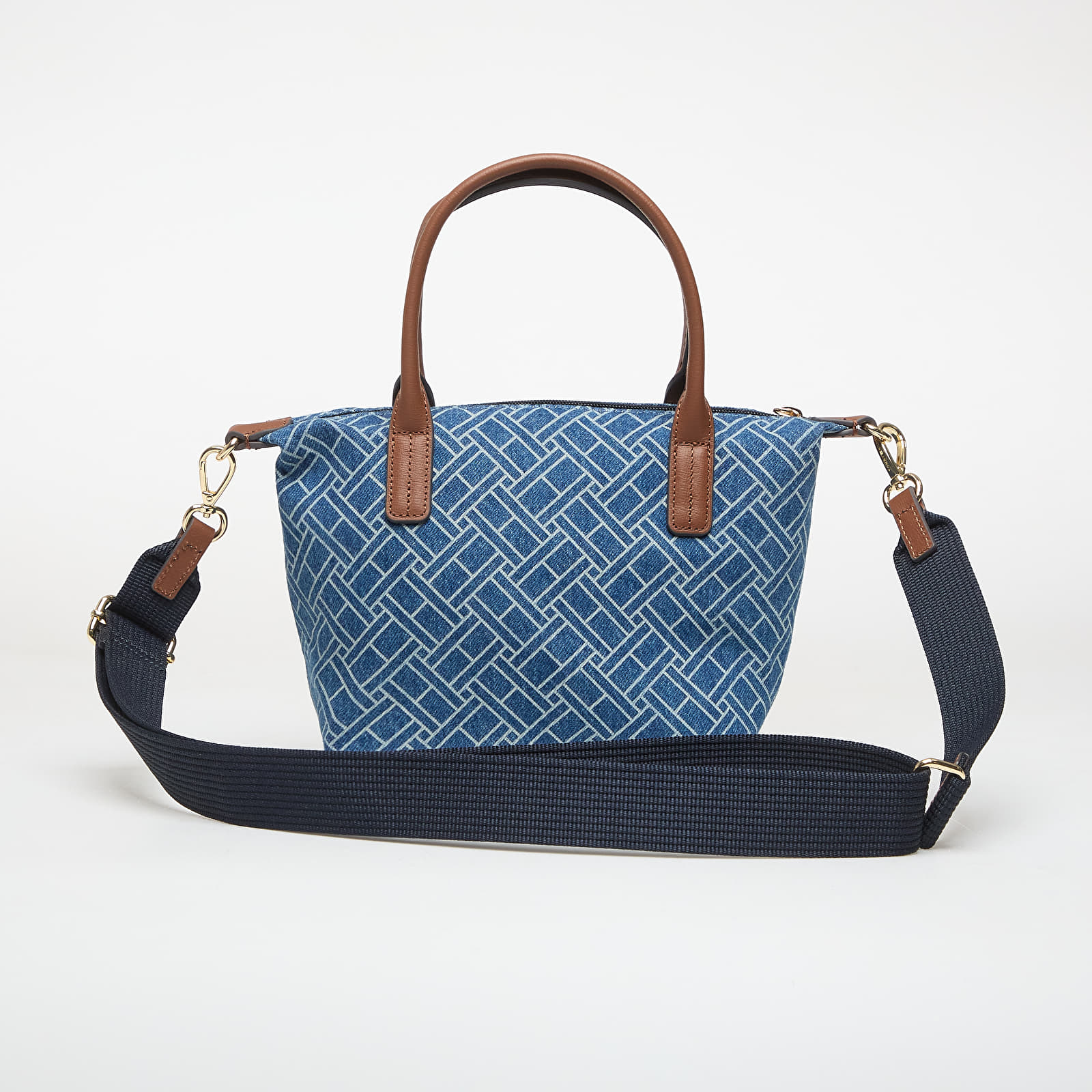 Bolsas femininas Tommy Hilfiger Popette Mini Tote Denim Flag Dark Blue Indigo