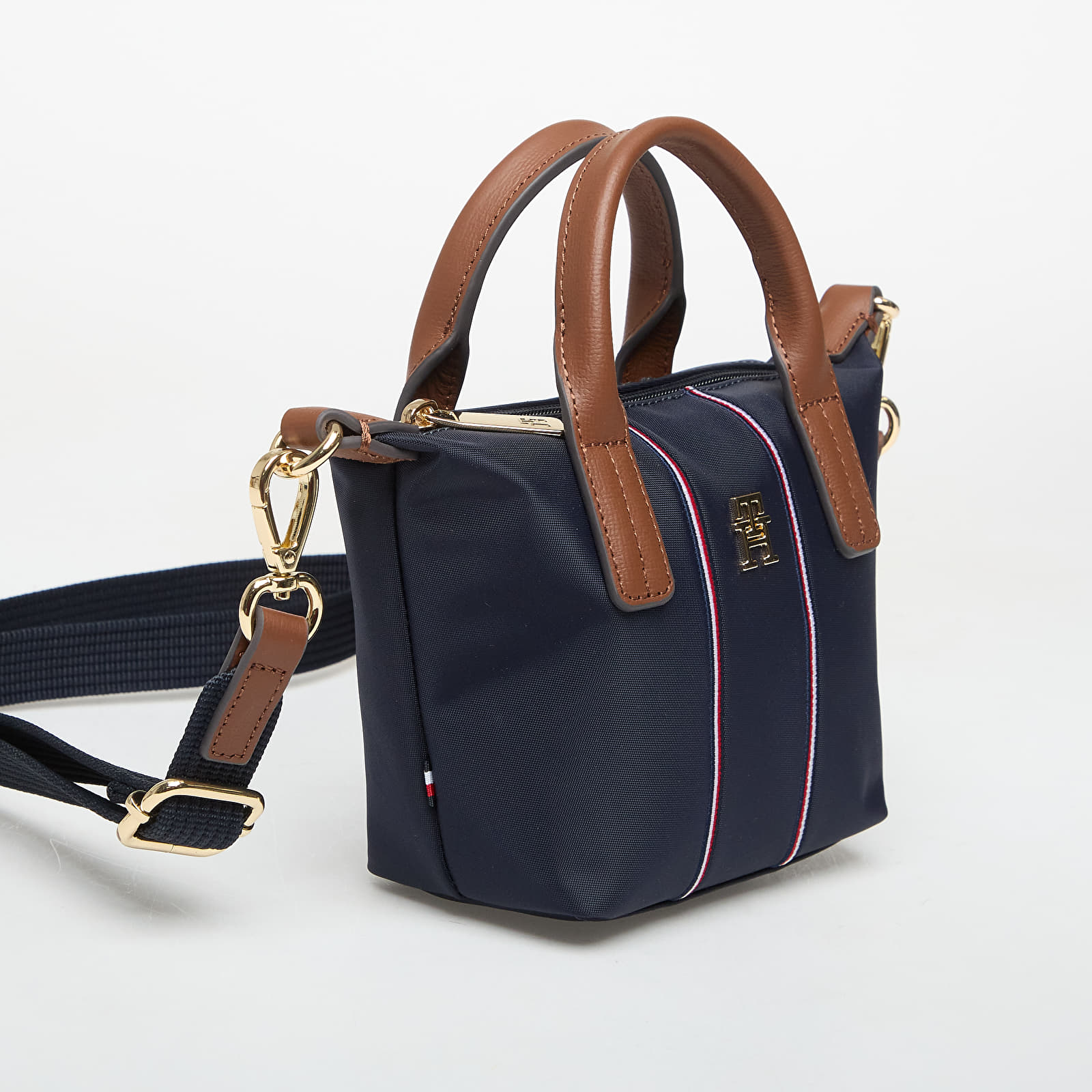 Håndvesker for kvinner Tommy Hilfiger Popette Micro Tote Corp Dark Blue Indigo