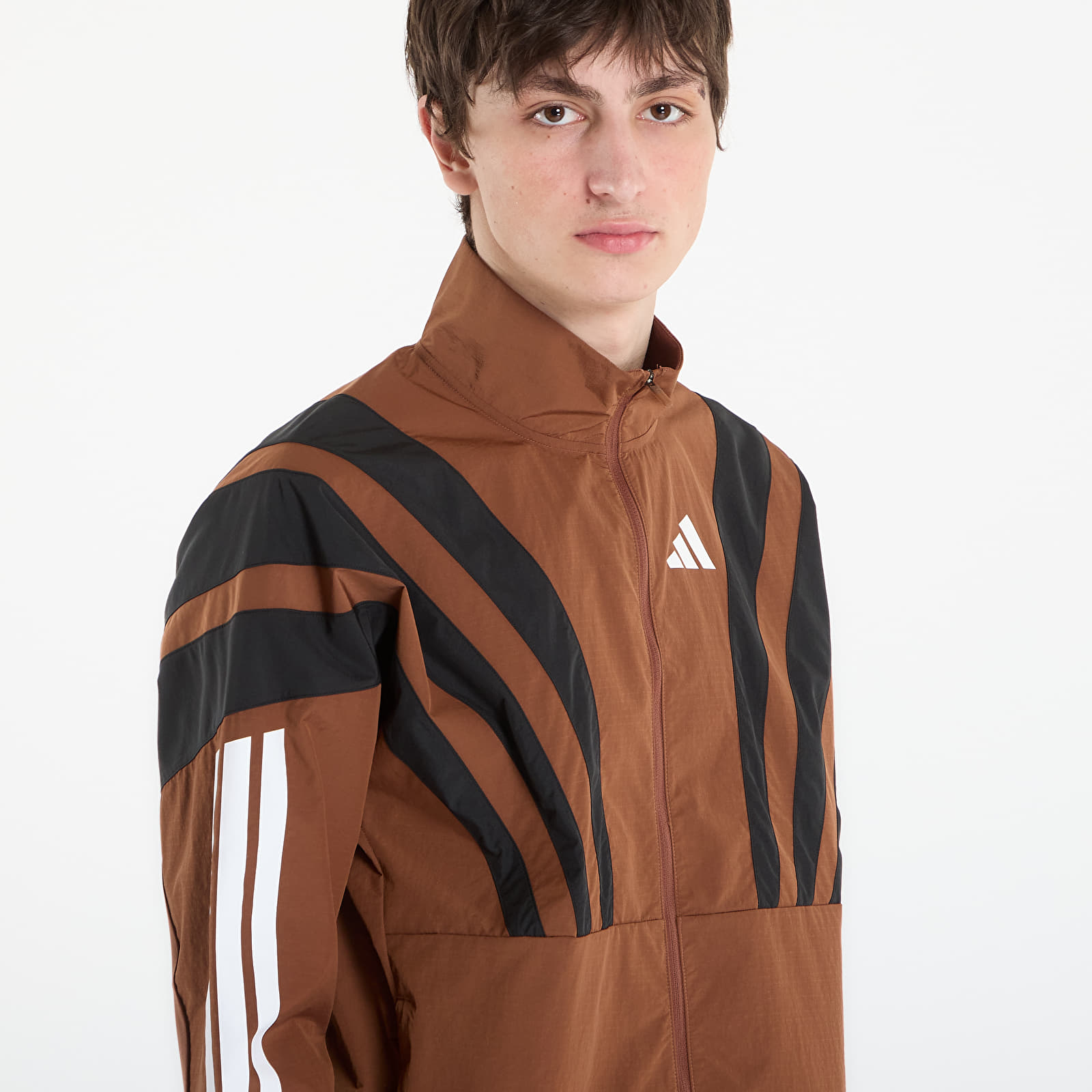 Vyriškos striukės adidas Humanrace Adizero Archive Running Jacket Preloved Brown