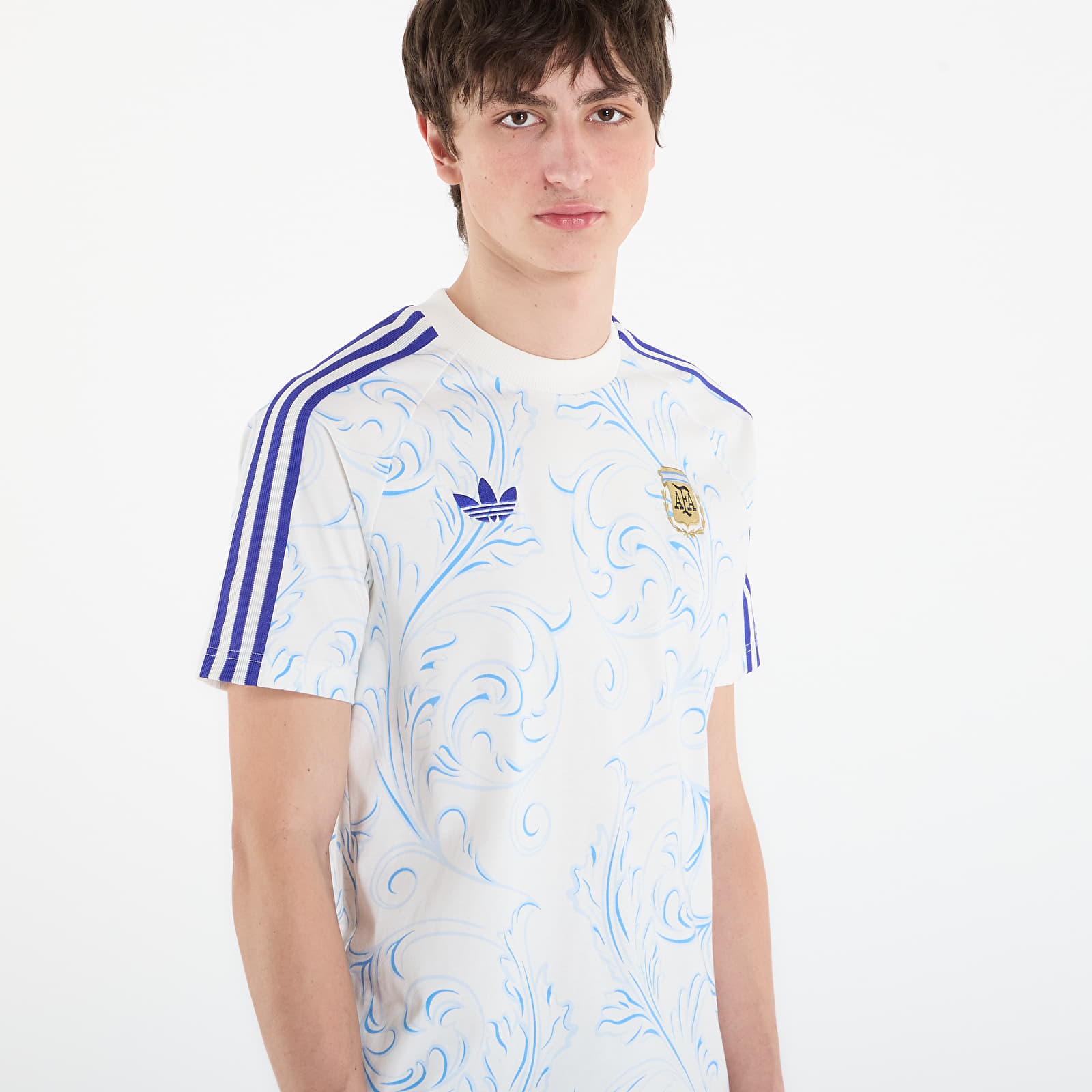 Magliette da uomo adidas Argentina Originals All Over Print T-Shirt Off White