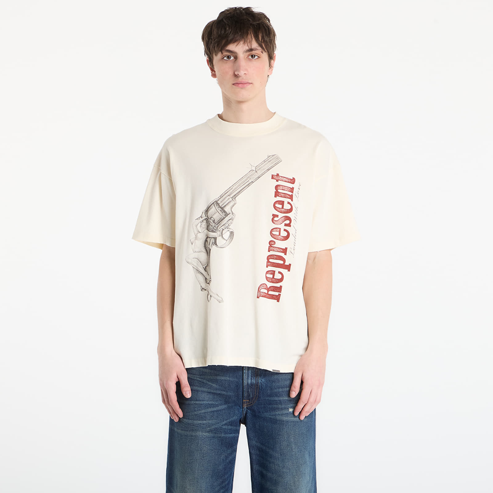 Majice T-shirt REPRESENT Loaded With Love T-Shirt UNISEX Buttercream