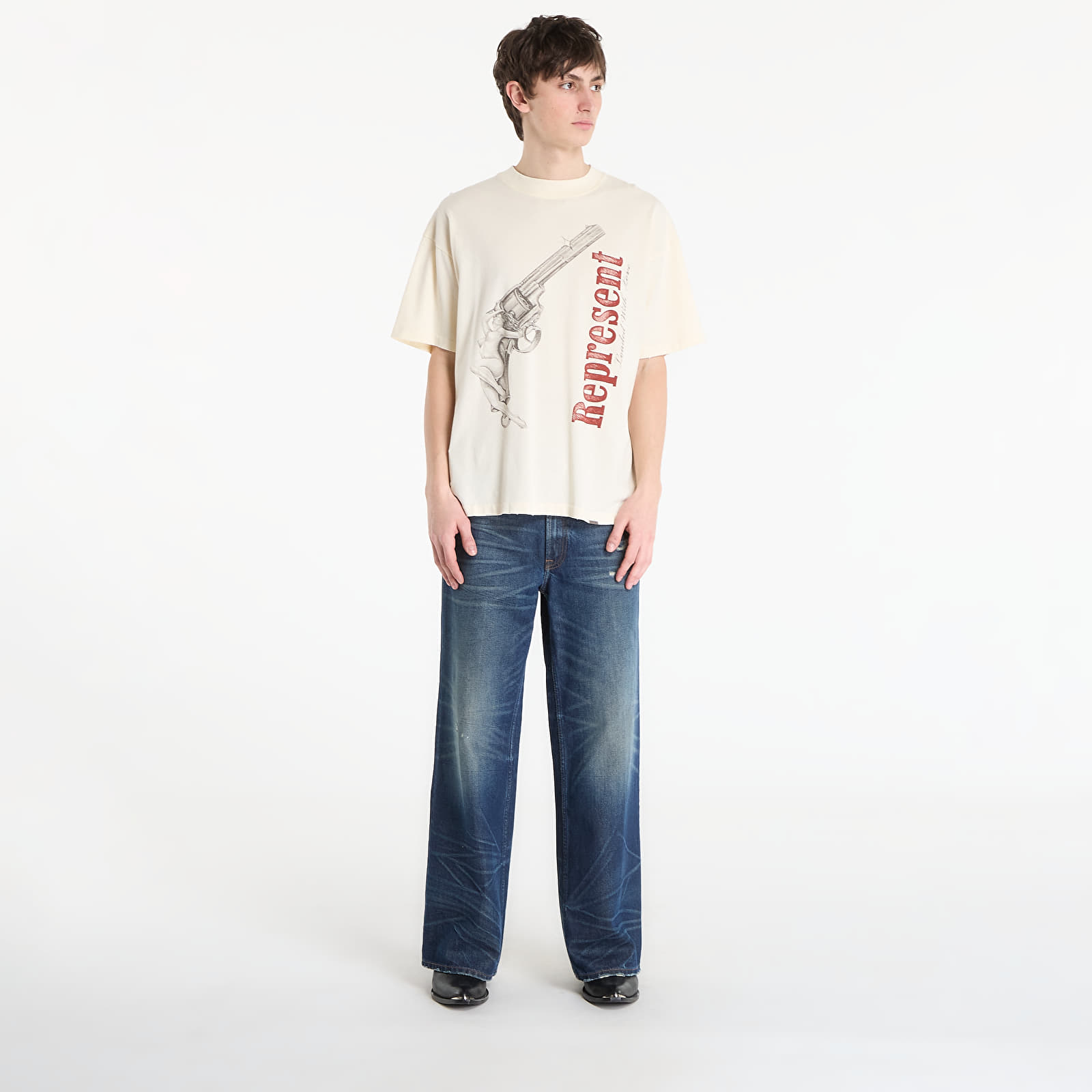 Majice T-shirt REPRESENT Loaded With Love T-Shirt UNISEX Buttercream