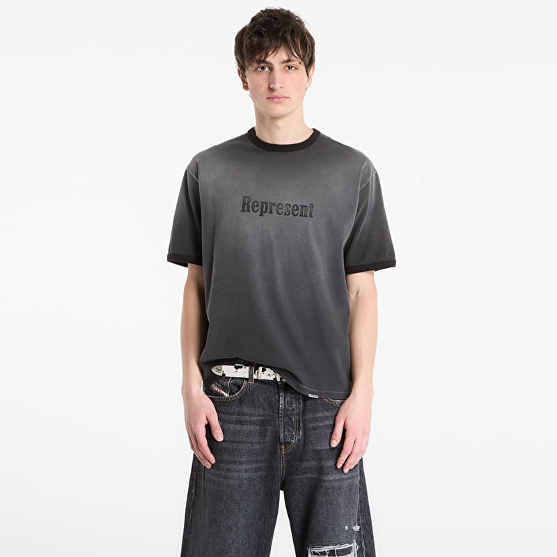 T-shirt REPRESENT Ringer T-Shirt UNISEX Stained Black