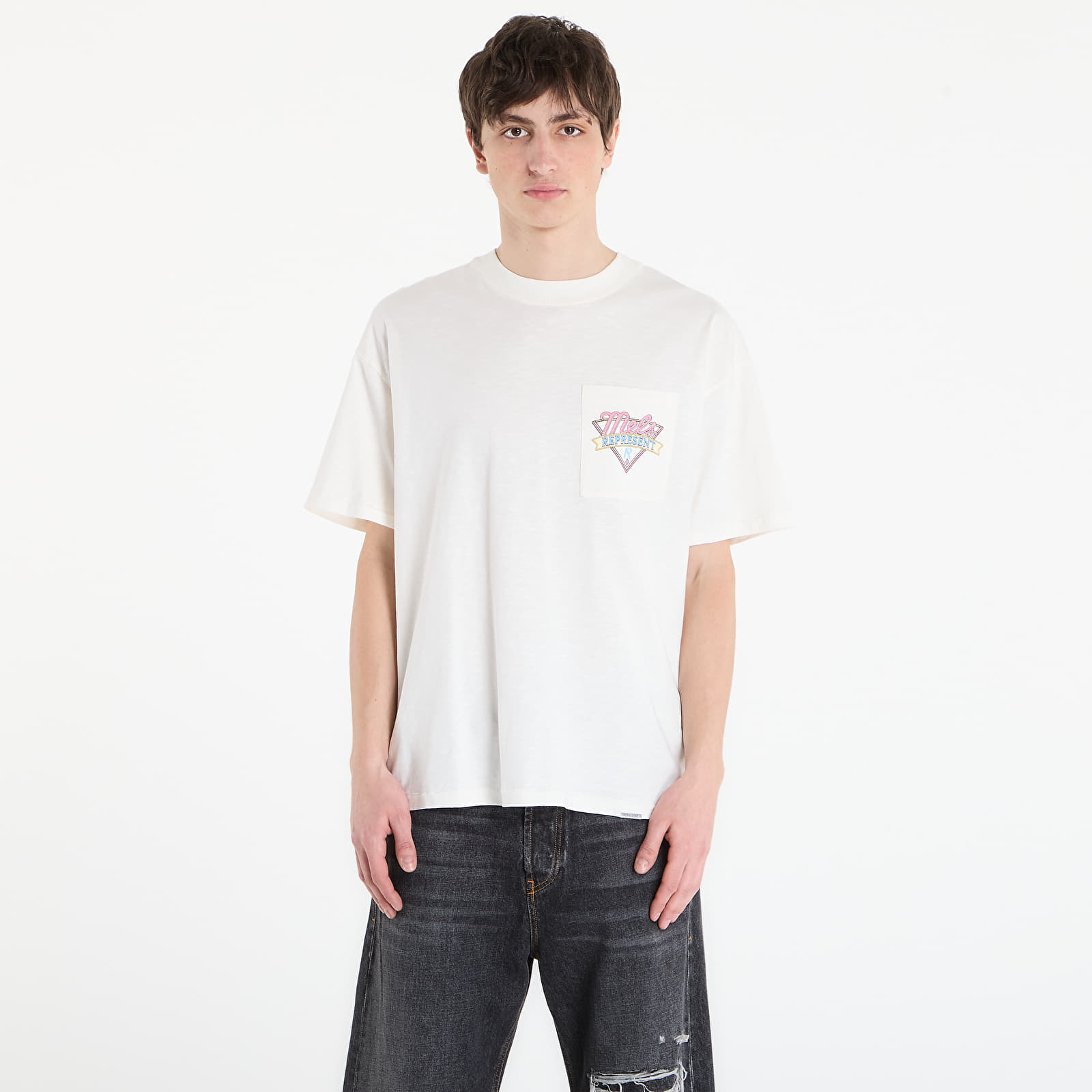Tričká REPRESENT x Mel'S Dinner T-Shirt UNISEX Flat White