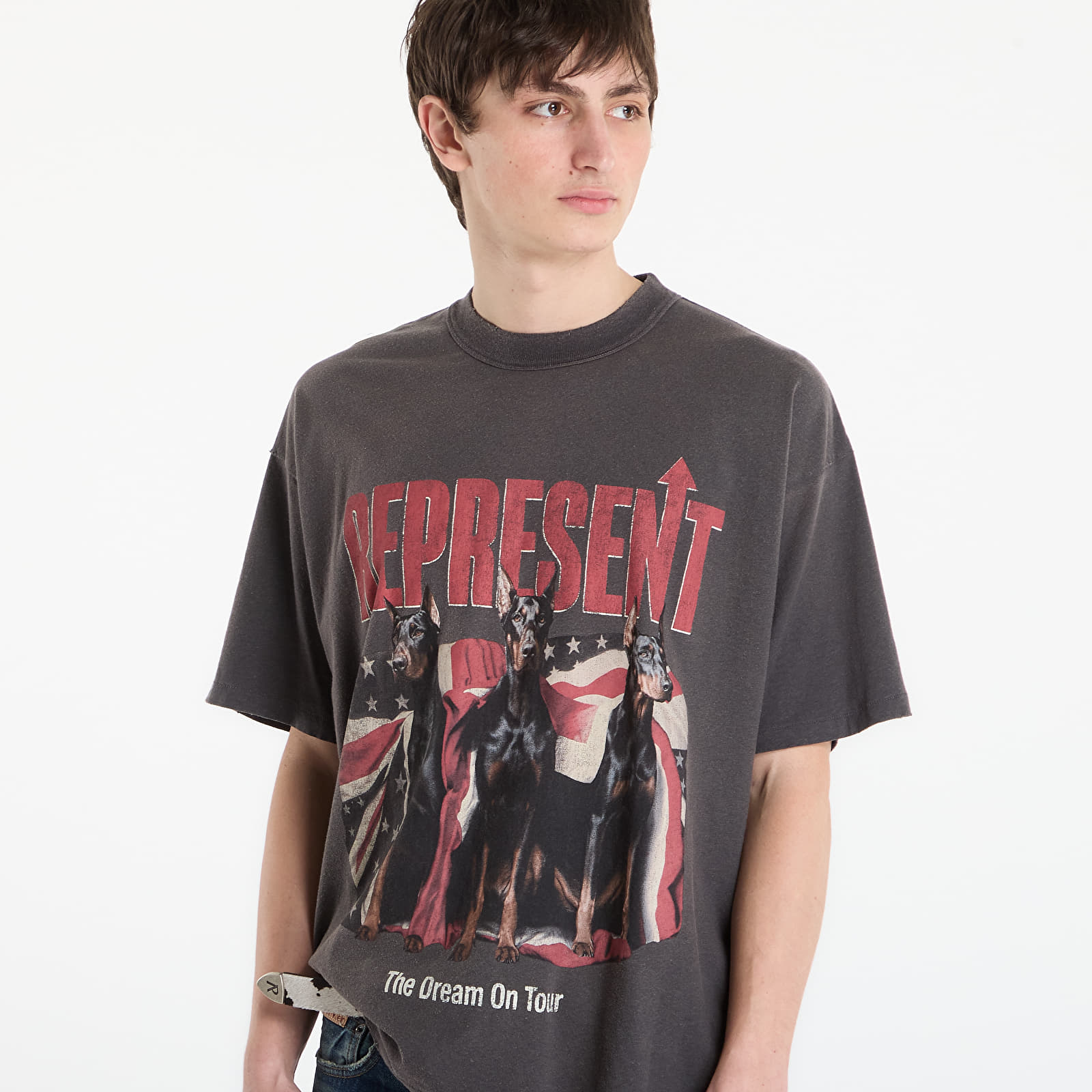 T-Shirts REPRESENT Dream On Tour T-Shirt UNISEX Sun Fade Grey
