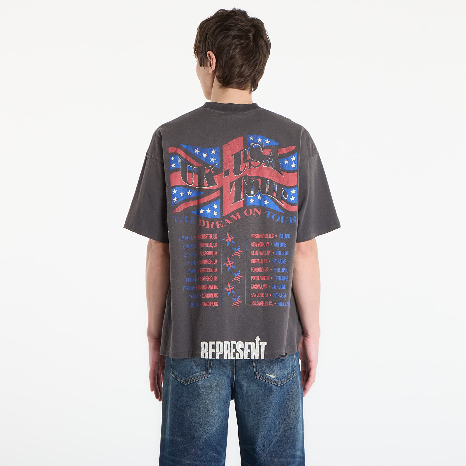 T-Shirts REPRESENT Dream On Tour T-Shirt UNISEX Sun Fade Grey