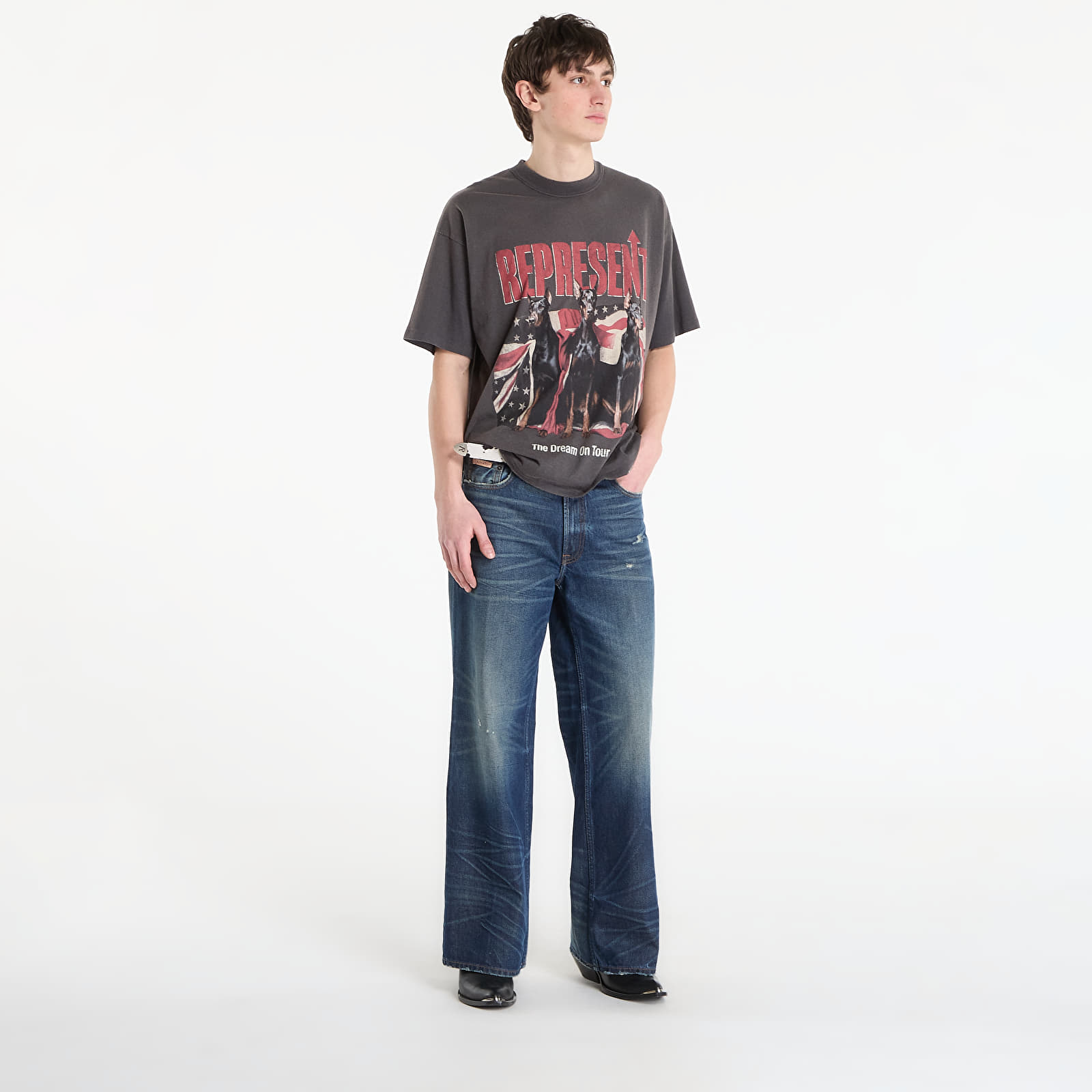 T-Shirts REPRESENT Dream On Tour T-Shirt UNISEX Sun Fade Grey