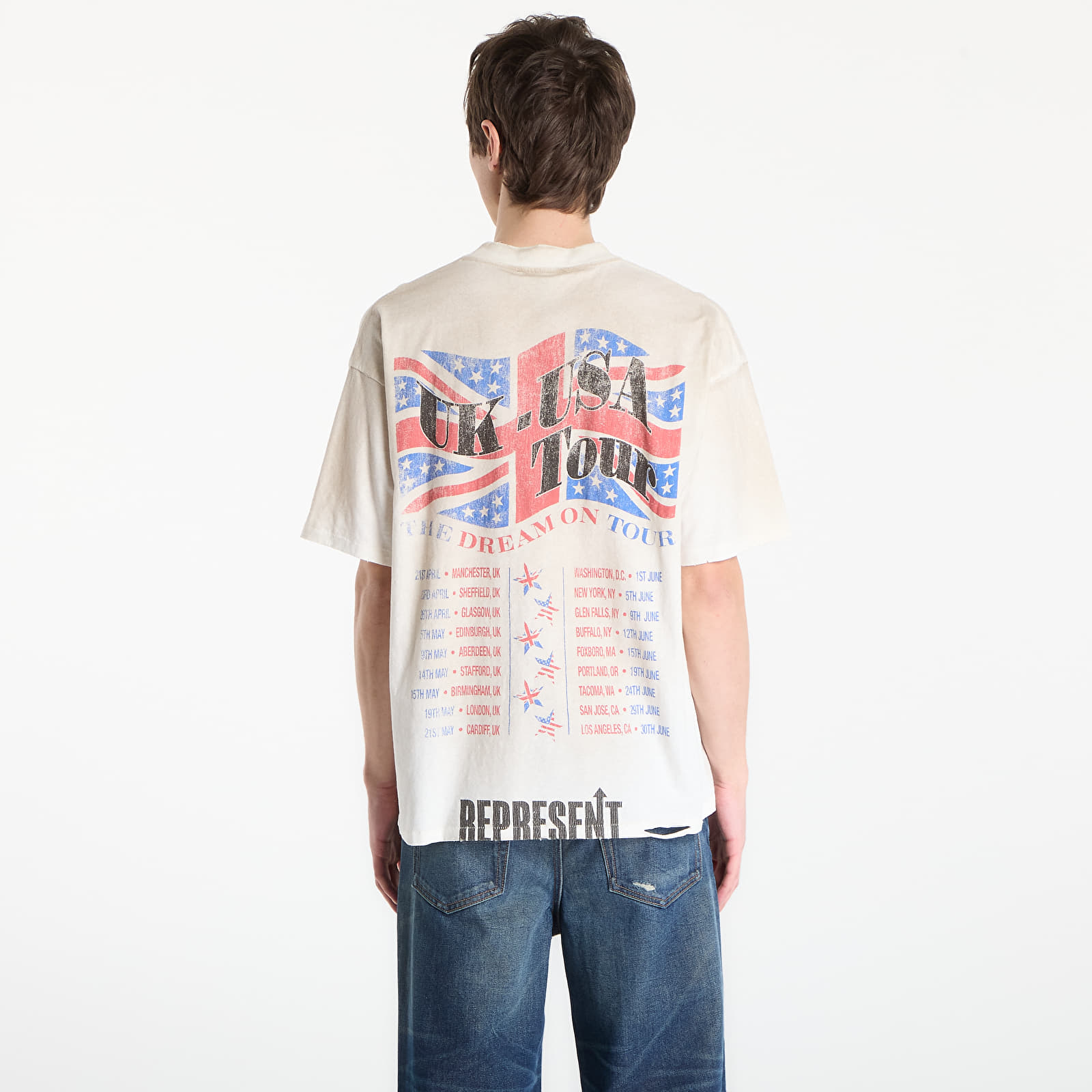 T-shirts REPRESENT Dream On Tour T-Shirt UNISEX Washed Ecru