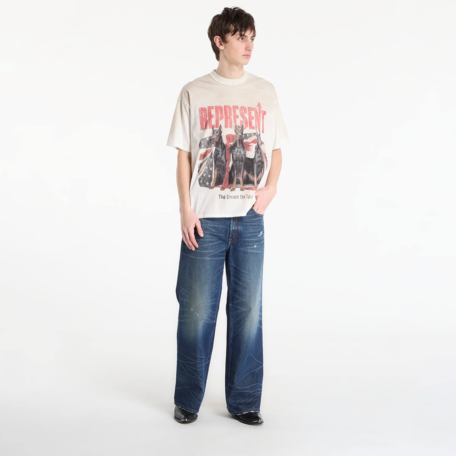 T-shirts REPRESENT Dream On Tour T-Shirt UNISEX Washed Ecru