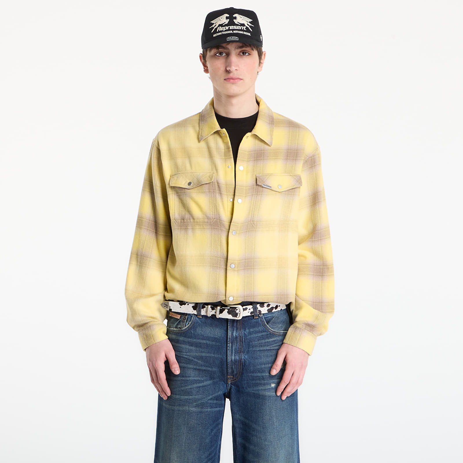 Риза REPRESENT Vintage Flannel UNISEX Creamed Corn XL