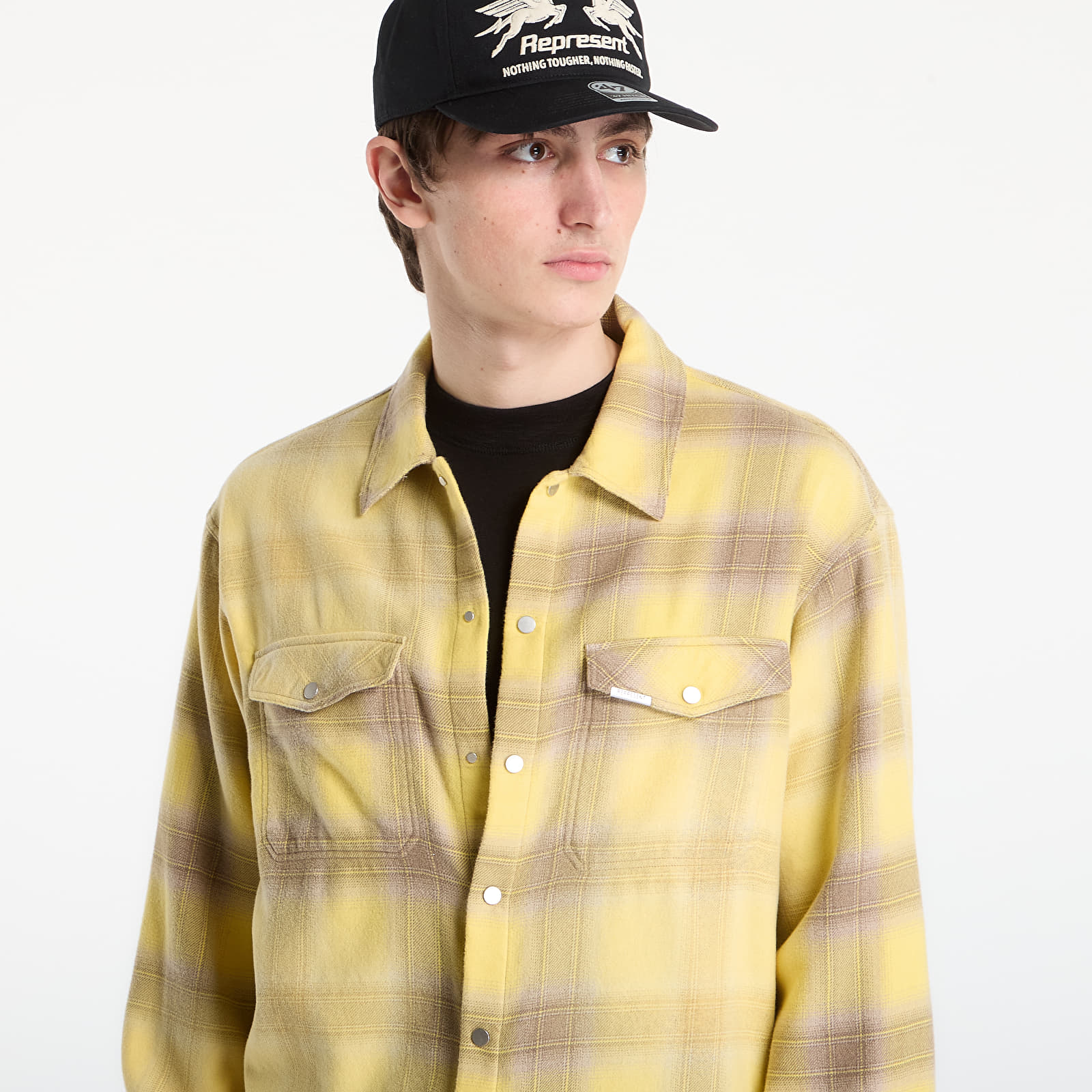 Skjorter REPRESENT Vintage Flannel UNISEX Creamed Corn