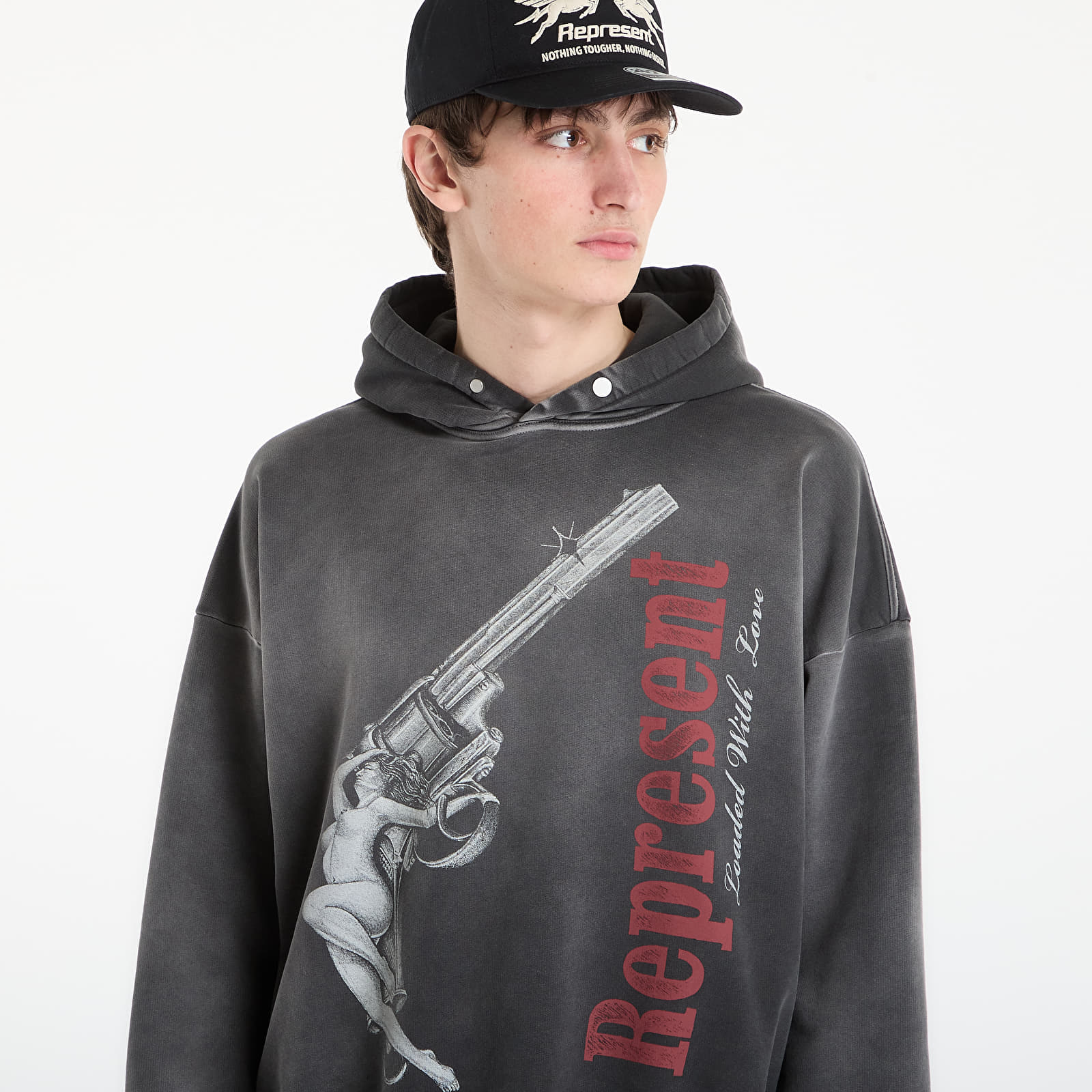 Hoodies and sweatshirts  REPRESENT Loaded With Love Hoodie UNISEX Stained Black