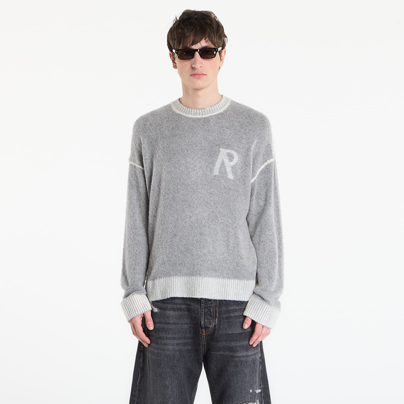 Тениска REPRESENT Laurel Knit Sweatshirt UNISEX Sun Fade Grey S