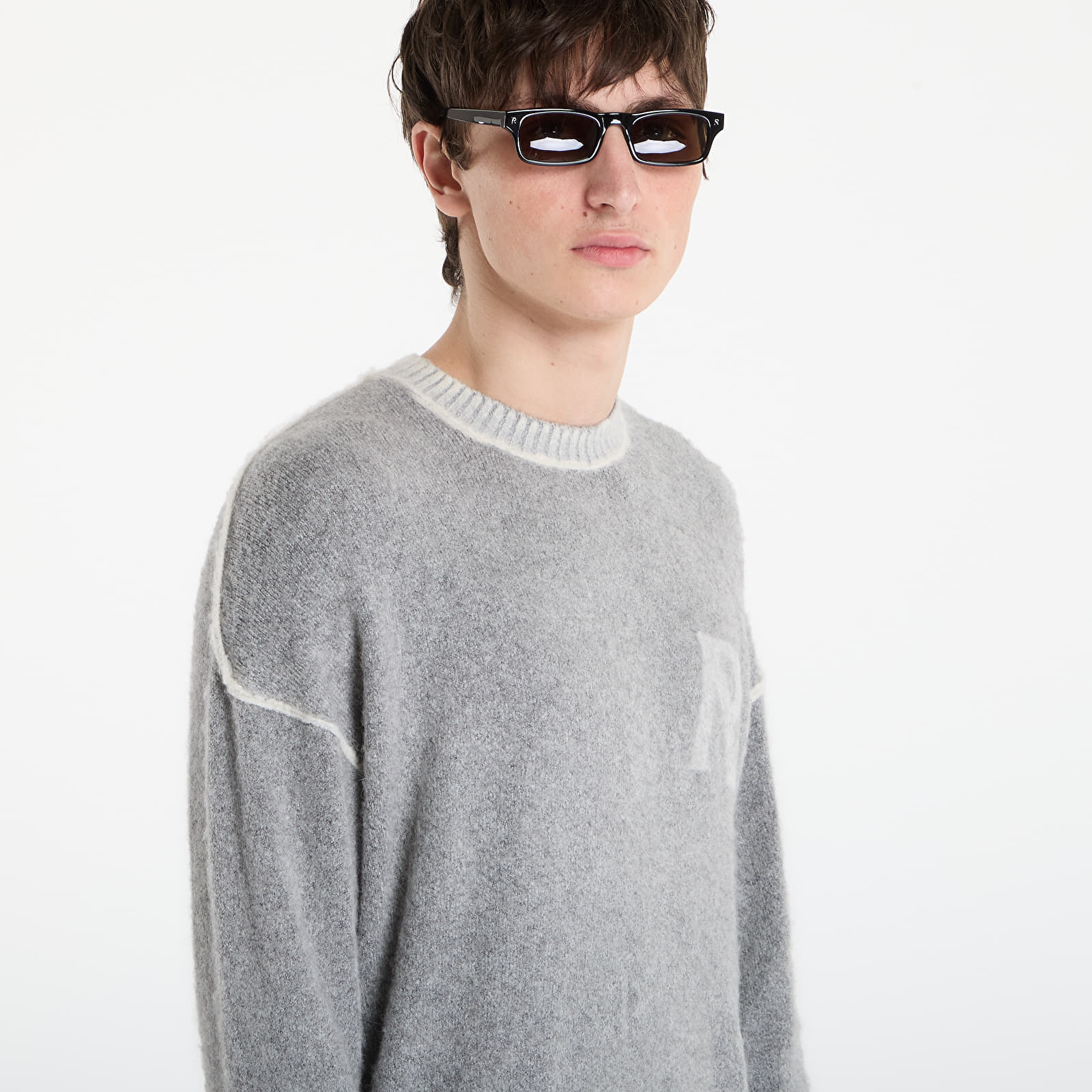 Ανδρικά μπλουζάκια REPRESENT Laurel Knit Sweatshirt UNISEX Sun Fade Grey