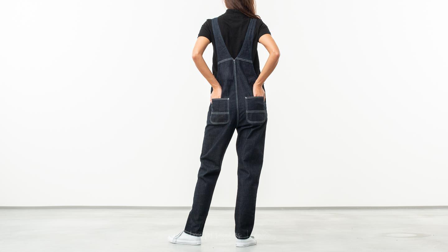 Bukser Carhartt WIP Bib Overal Jeans Blue Rinsed