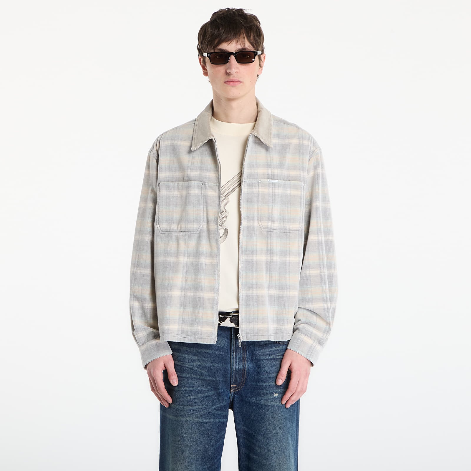 Paidat REPRESENT Cord Zip Flannel Shirt UNISEX Mineral