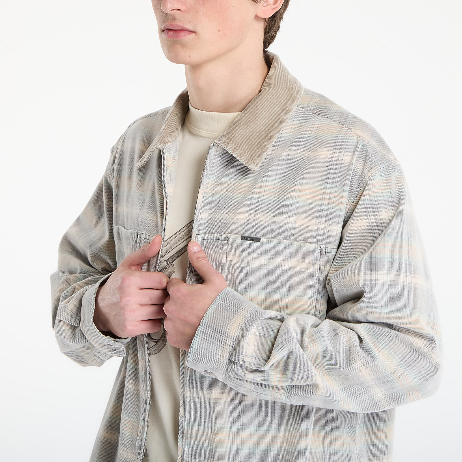 Paidat REPRESENT Cord Zip Flannel Shirt UNISEX Mineral