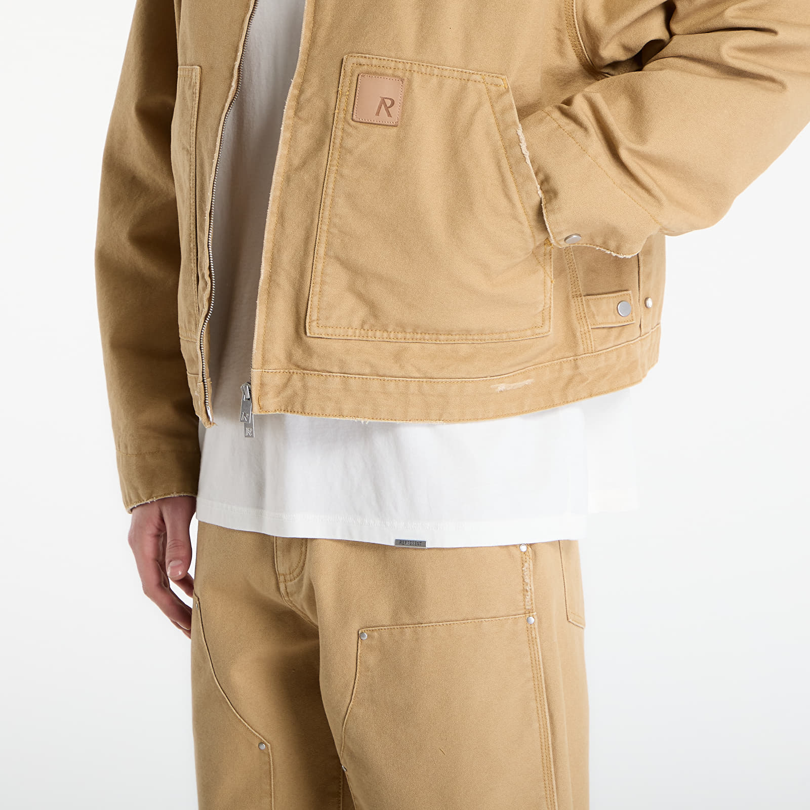 Jakker REPRESENT Worker Jacket UNISEX Washed Tan