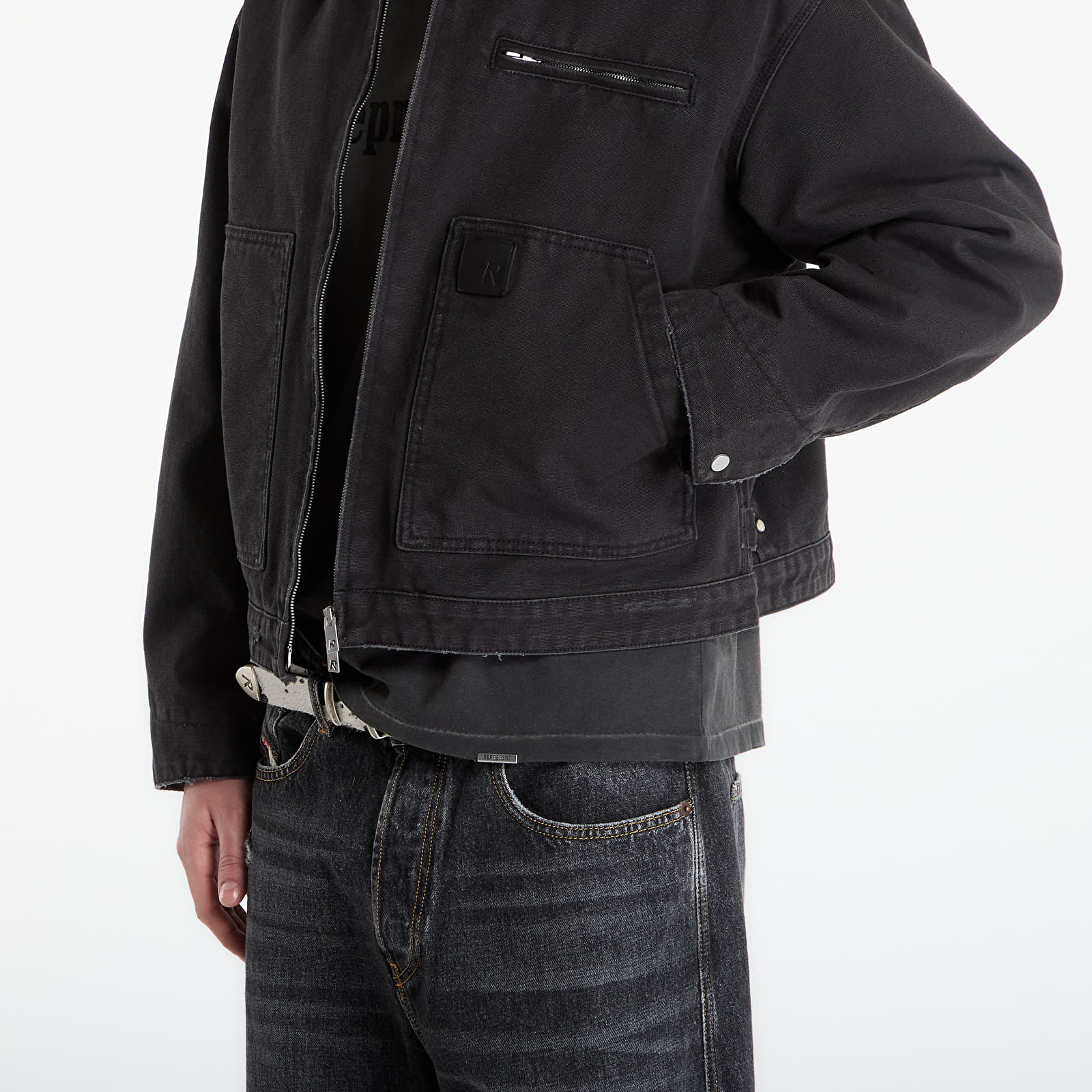Geci REPRESENT Worker Jacket UNISEX Washed Black