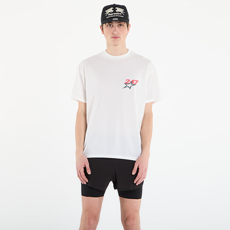 T-shirt REPRESENT Team 247 Star Print Oversized Tshirt UNISEX Flat White