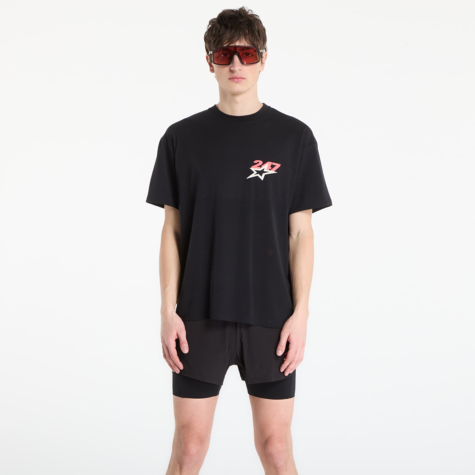 Männer T-Shirts REPRESENT Team 247 Star Print Oversized Tshirt UNISEX Jet Black