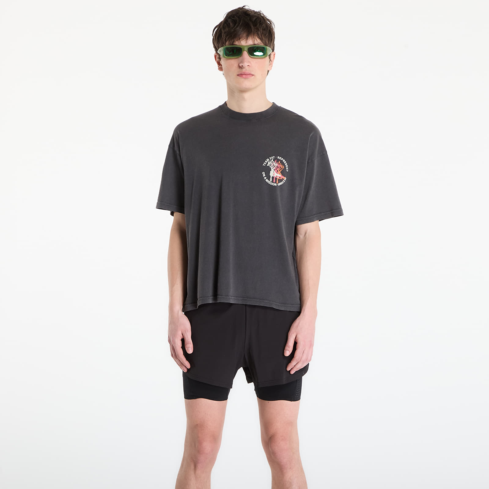 T-krekli REPRESENT 247 Torch Crop Tee UNISEX Washed Black