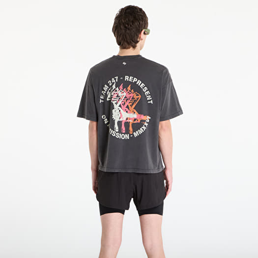 T-shirts REPRESENT 247 Torch Crop Tee UNISEX Washed Black