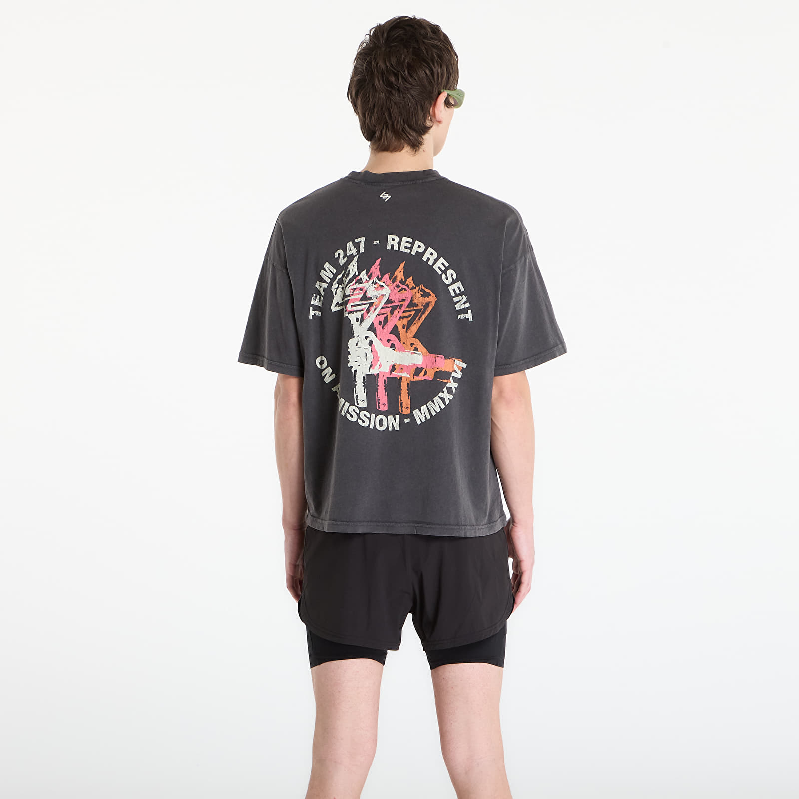 T-krekli REPRESENT 247 Torch Crop Tee UNISEX Washed Black