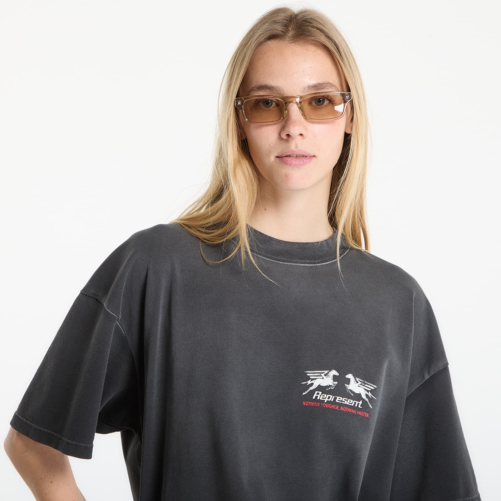 Ανδρικά μπλουζάκια REPRESENT 24 Hour Service T-Shirt UNISEX Stained Black