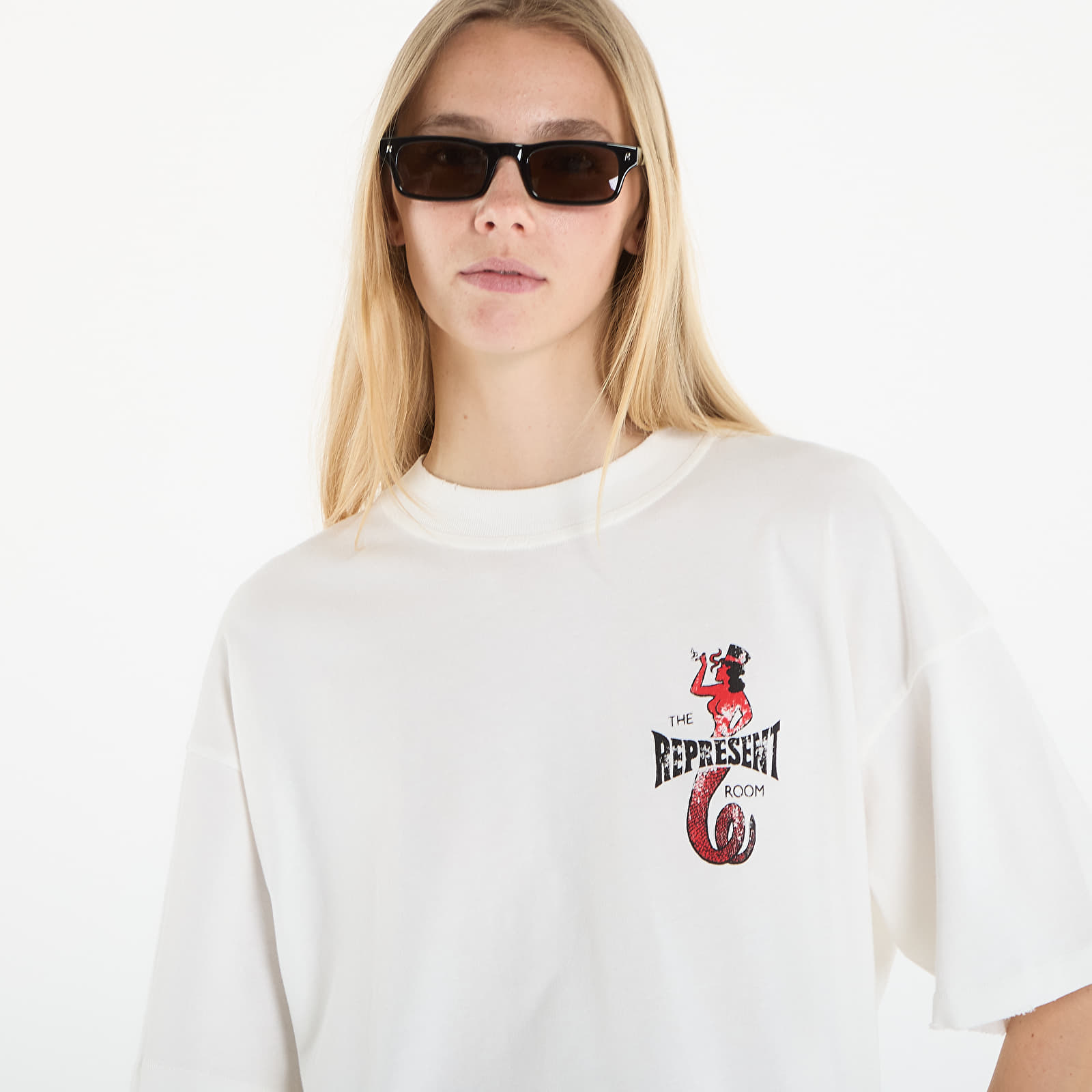Ανδρικά μπλουζάκια REPRESENT x The Viper Room Dice T-Shirt UNISEX Flat White