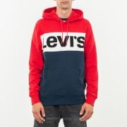 Red white and on sale blue levis hoodie