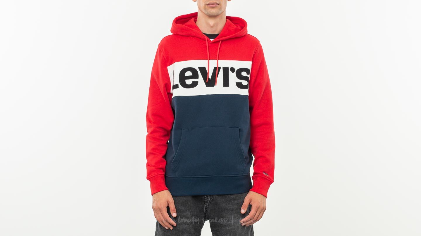 Levis red blue store white hoodie