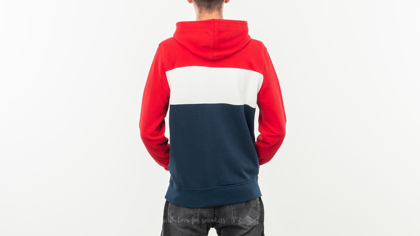 Blue red clearance white hoodie