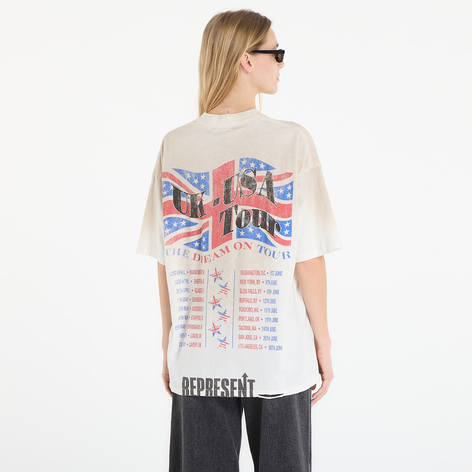 T-shirts REPRESENT Dream On Tour T-Shirt UNISEX Washed Ecru