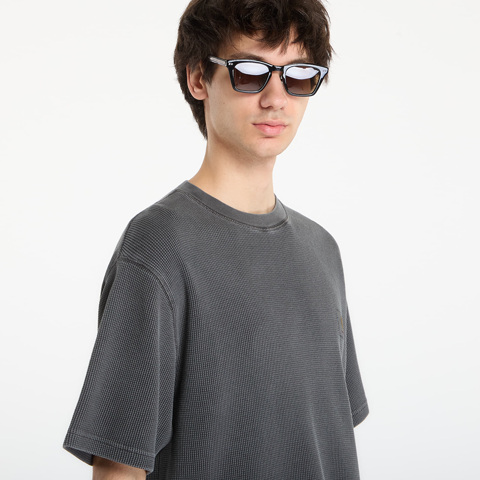 T-Shirts Carhartt WIP S/S Nelson Waffle T-Shirt UNISEX Black