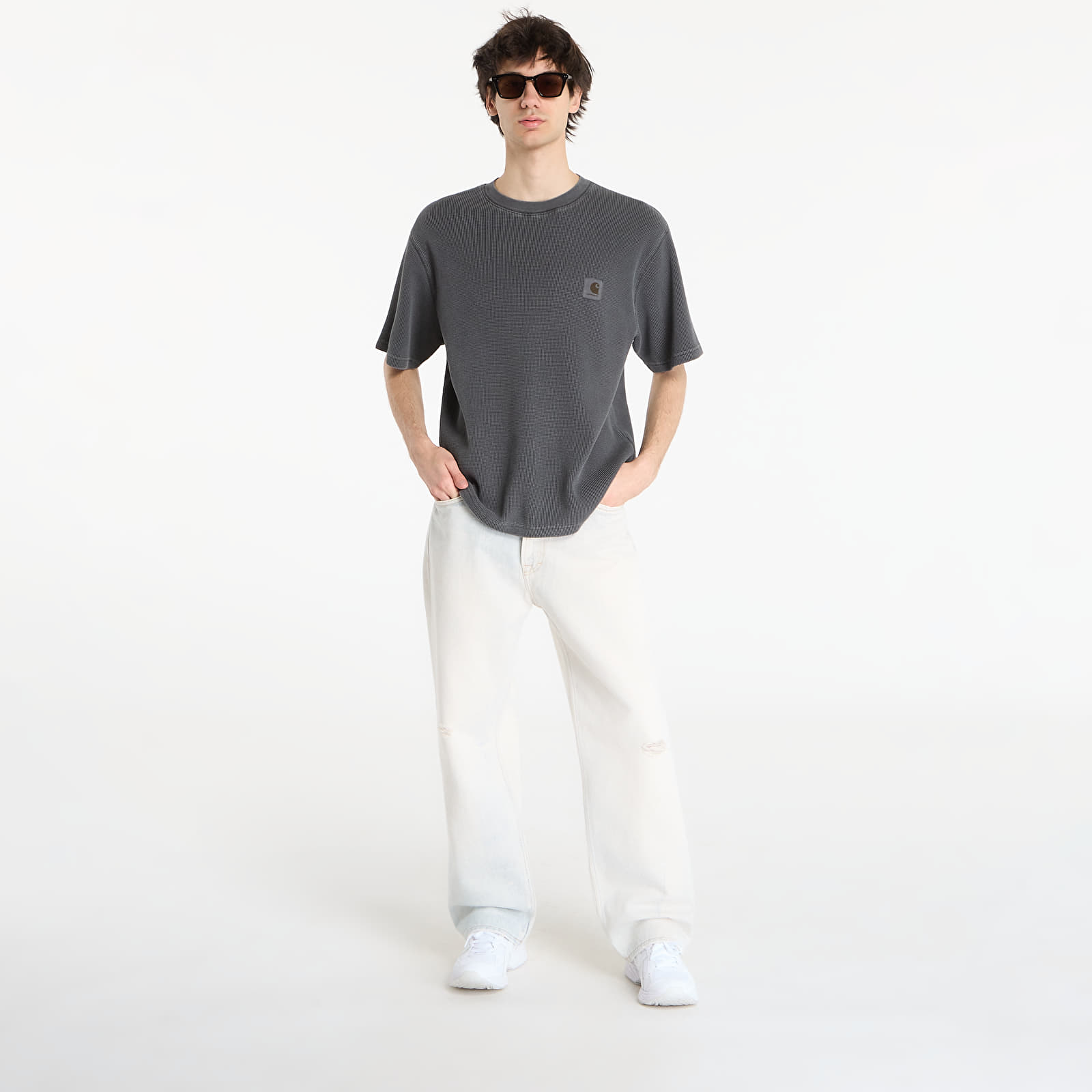 T-Shirts Carhartt WIP S/S Nelson Waffle T-Shirt UNISEX Black