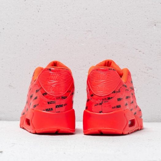 Men s shoes Nike Air Max 90 Premium All Over Logo Bright Crimson Bright Crimson Footshop