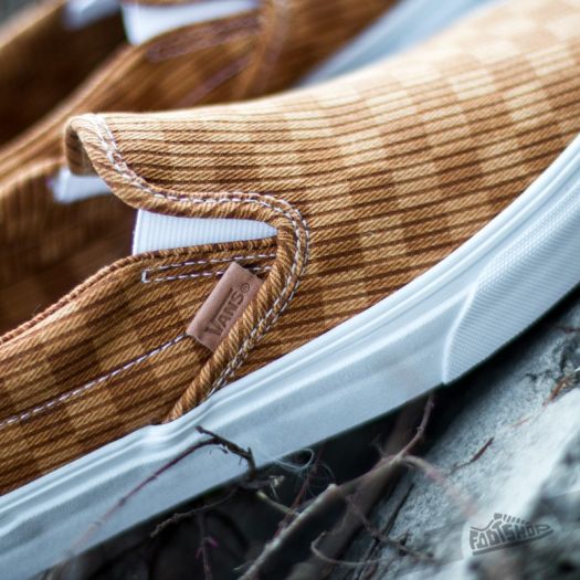 Vans classic slip deals on herringbone