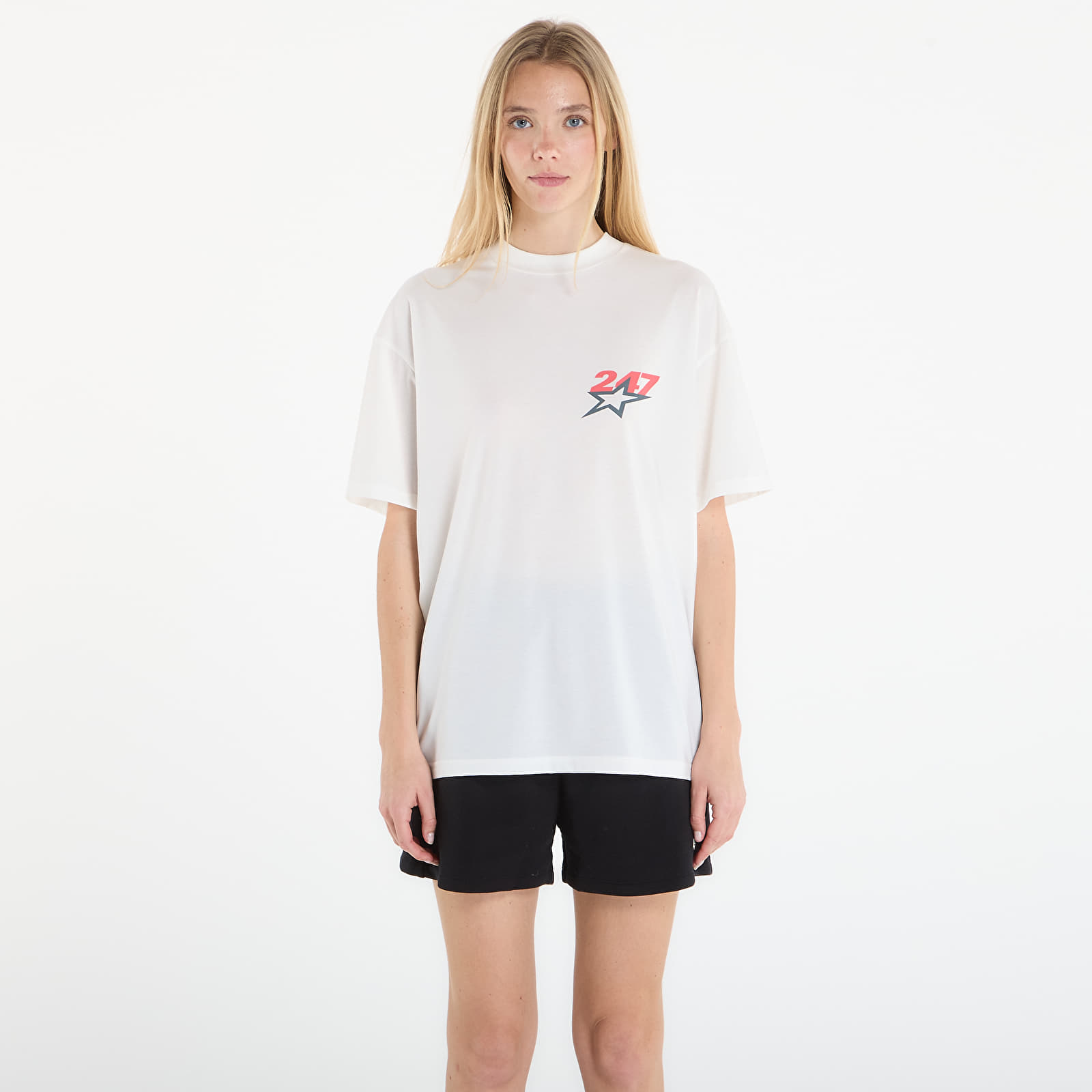 T-shirts REPRESENT Team 247 Star Print Oversized Tshirt UNISEX Flat White