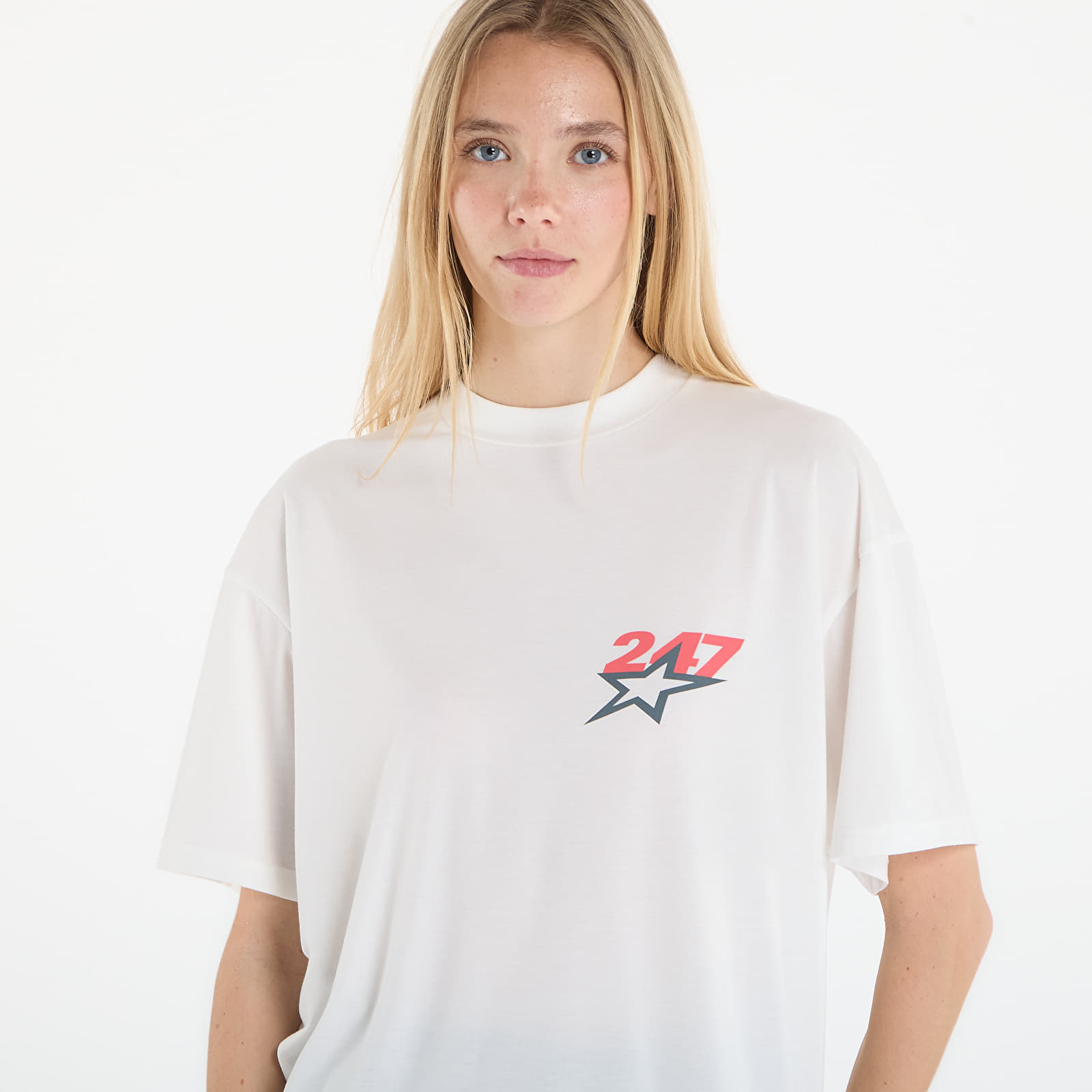T-shirts REPRESENT Team 247 Star Print Oversized Tshirt UNISEX Flat White