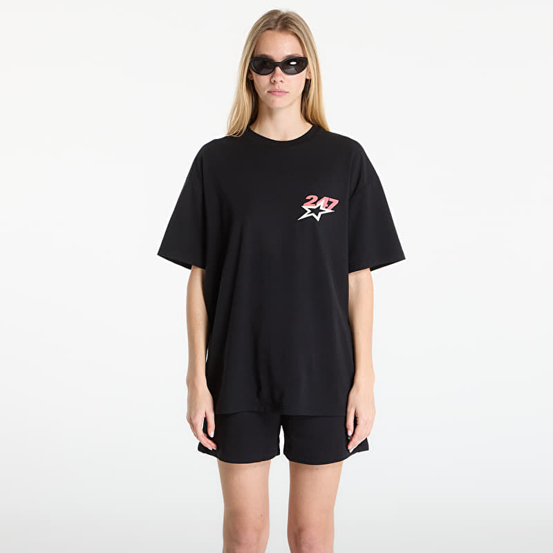 T-shirt REPRESENT Team 247 Star Print Oversized Tshirt UNISEX Jet Black