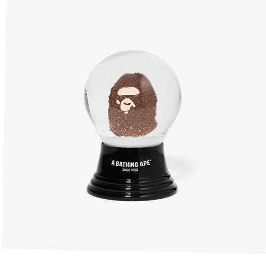 A BATHING APE Ape Head Snow Globe Brown