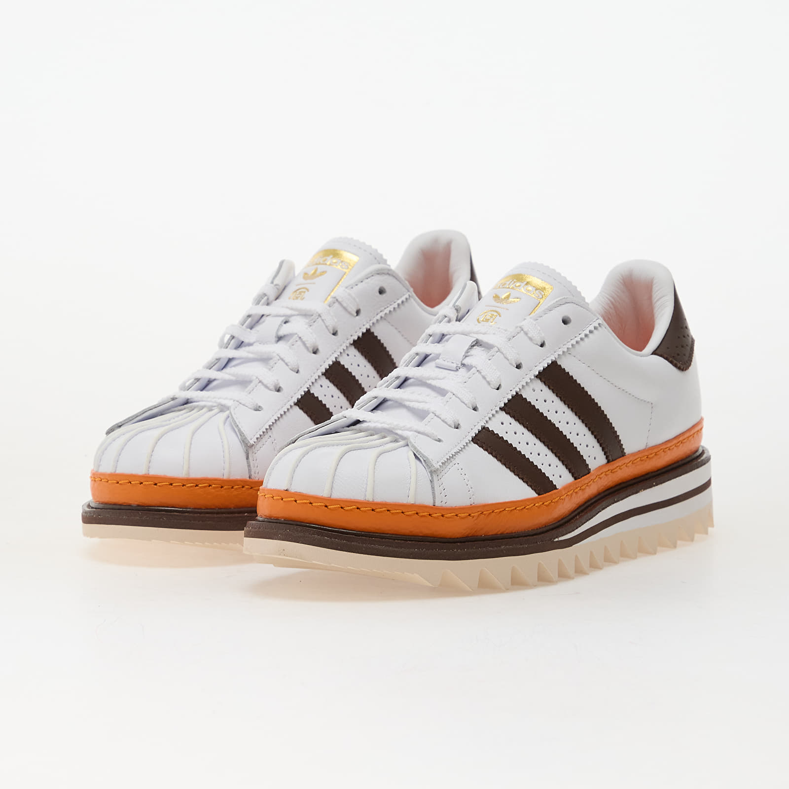 Pánské tenisky a boty adidas Clot Superstar By Edison Chen Ftwr White/ Coffee/ Unity Orange