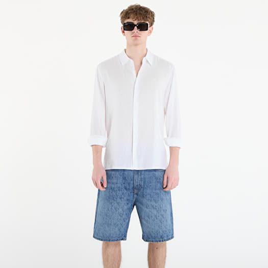 Shirt Calvin Klein Ls Solid Linen Classic Shirt White