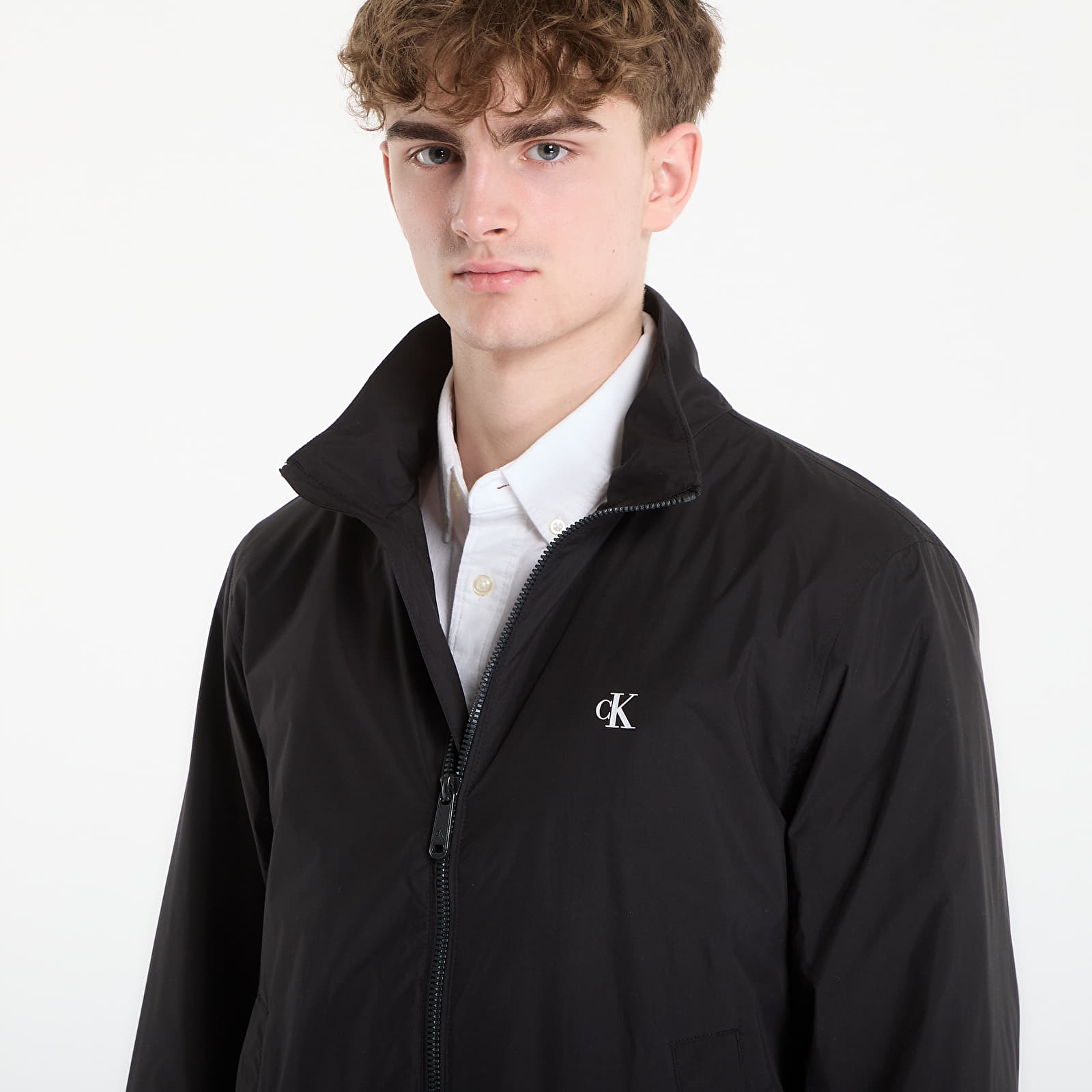 Herrenjacken Calvin Klein Jeans Ls Unfilled Nylon Harrington Jacket Black