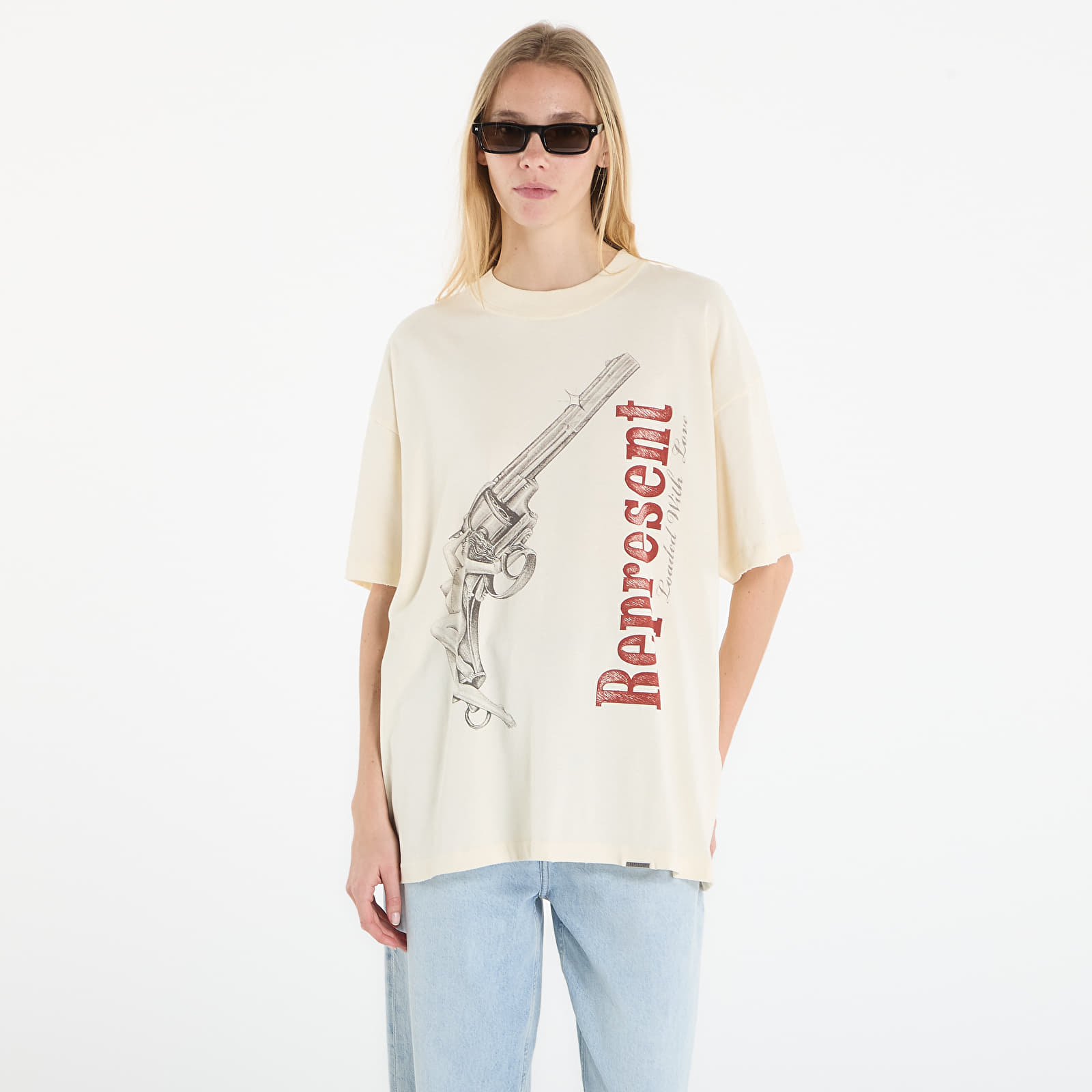 Majice T-shirt REPRESENT Loaded With Love T-Shirt UNISEX Buttercream