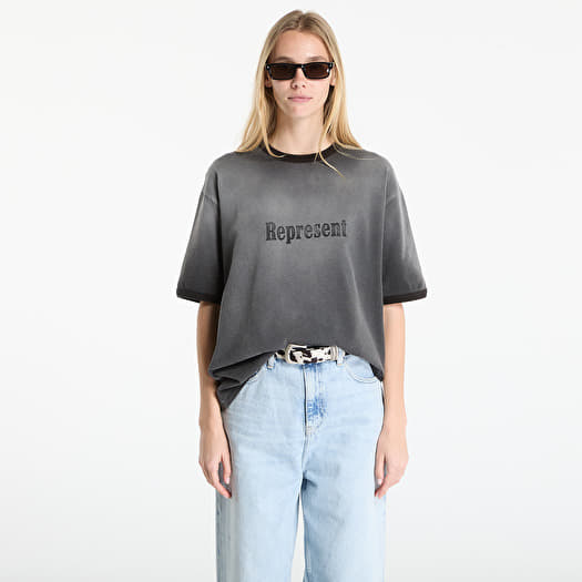 Tričko REPRESENT Ringer T-Shirt UNISEX Stained Black