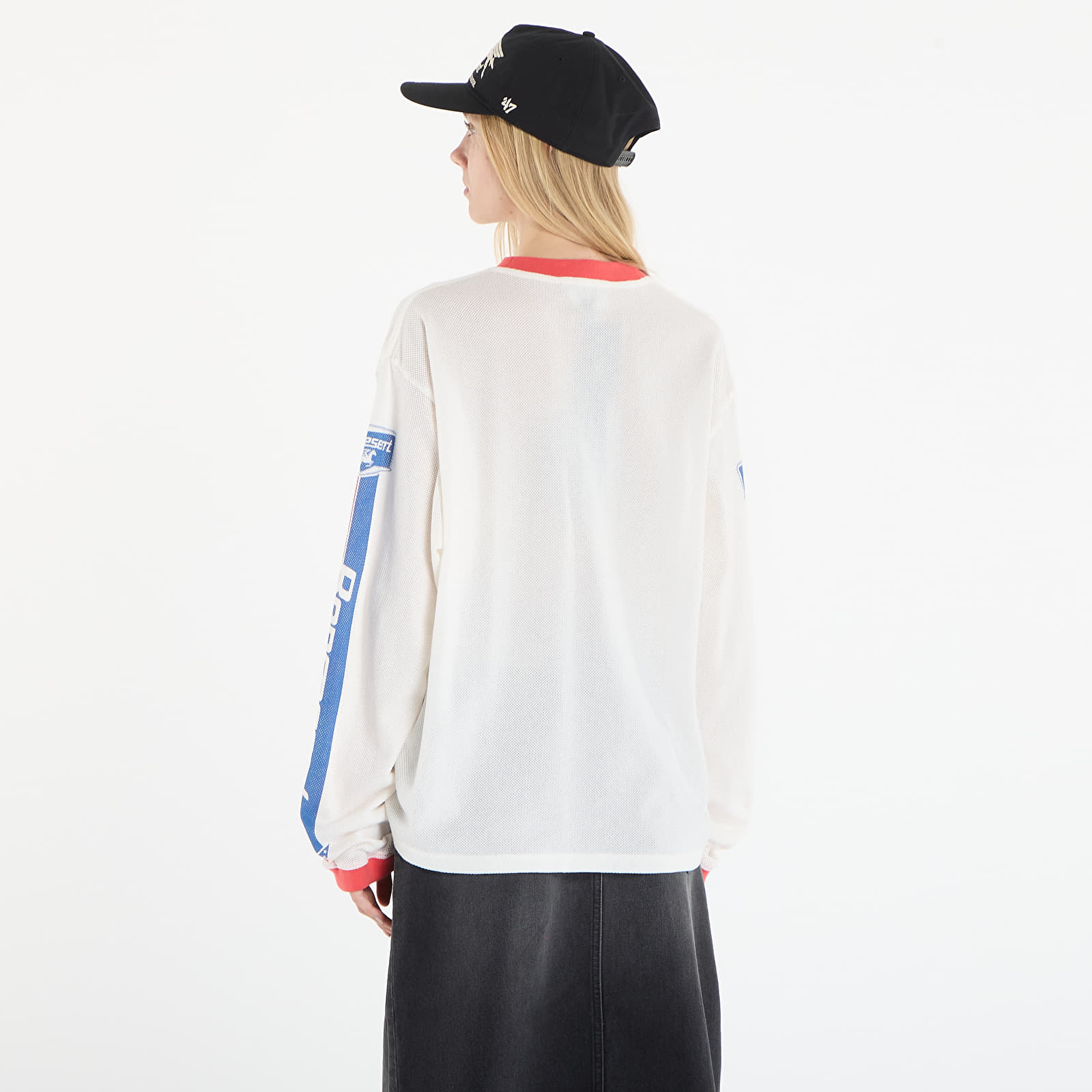 Ανδρικά μπλουζάκια REPRESENT Mesh Pegasus Long Sleeve T-Shirt UNISEX Flat White