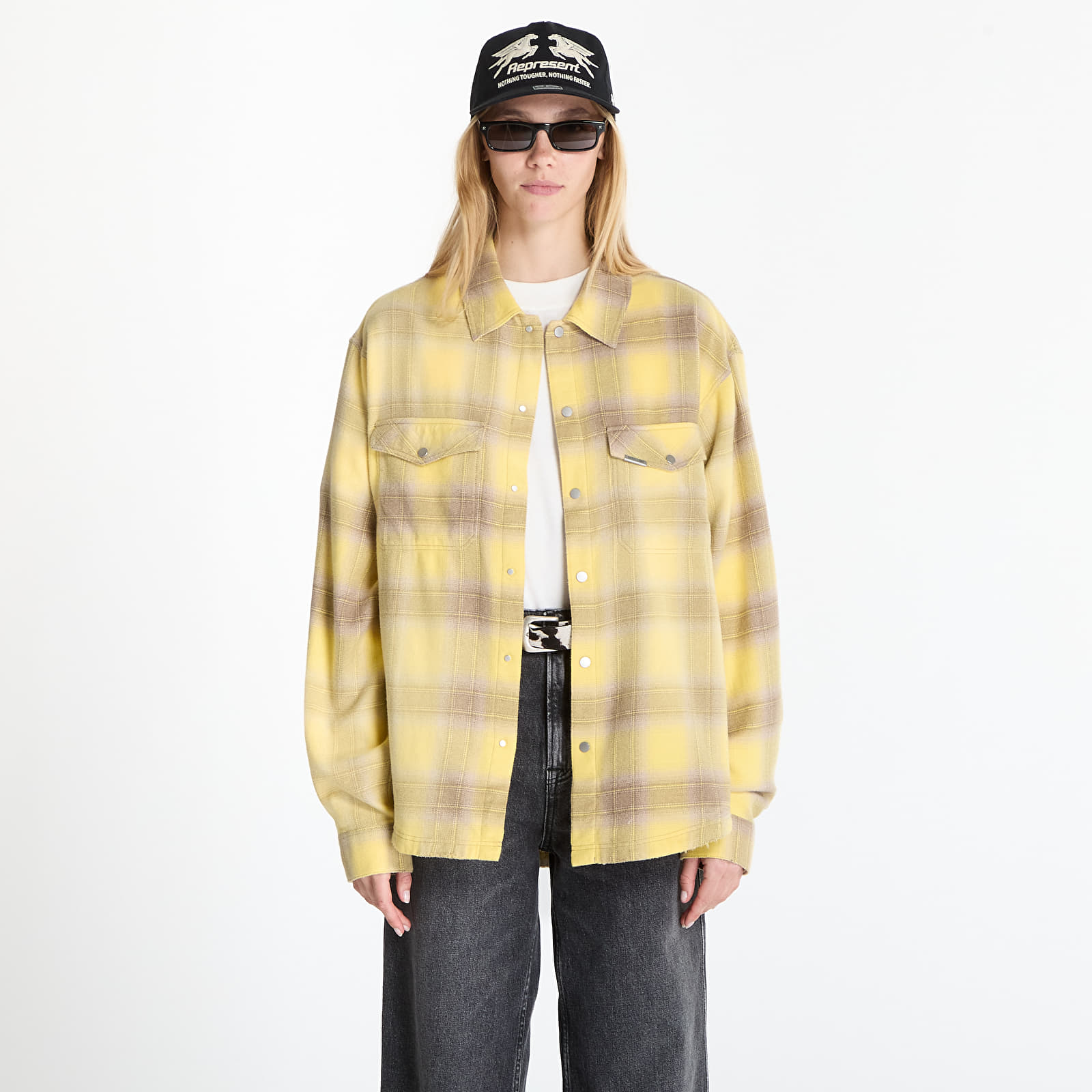 Skjorter REPRESENT Vintage Flannel UNISEX Creamed Corn